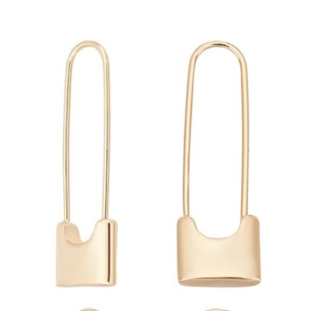 🧷✨NWT✨ 🧷14K Gold Safety Pin Earrings ✨🧷
